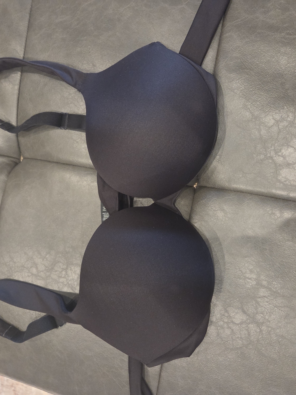SKIMS Black Padded Bikini Top - Women Swim Bikinis